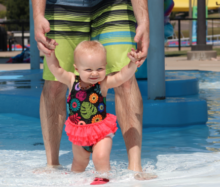 Child playing on playground equipment